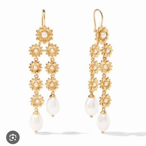 Julie Vos Flora Pearl Chandelier Earrings